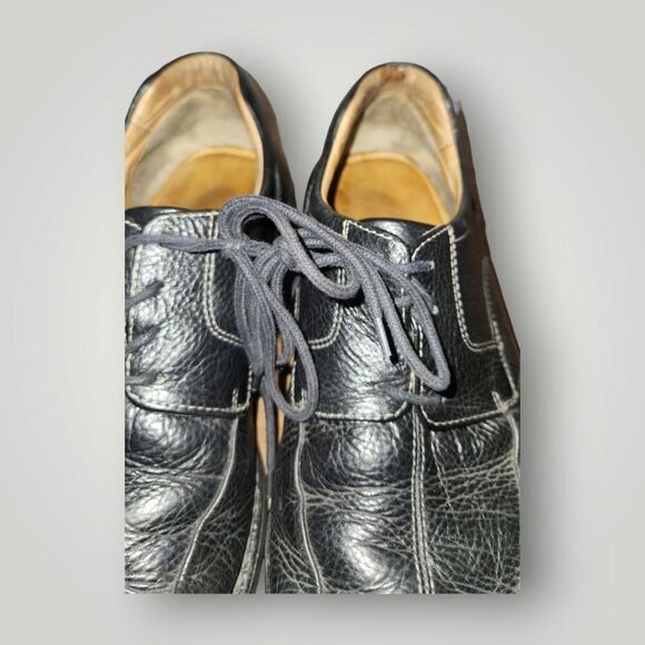 Johnston & Murphy Shuler Bicycle Oxfords Leather 20-7222 Black Lace up 10 - Picture 6 of 15